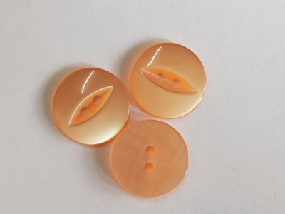 Пуговица Hemline "Basic" d=15 мм  оранжевый (8шт/уп)