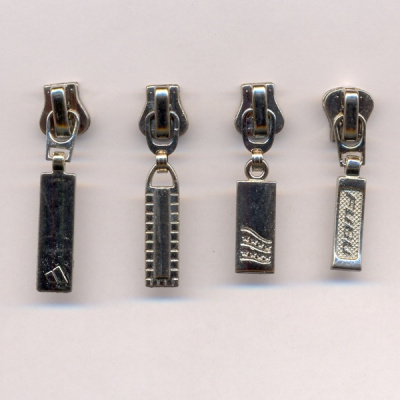 Бегунок на тракторную молнию тип 5 никель уп- 50шт