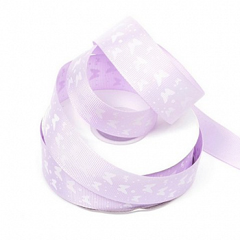 Лента декоративная арт.TBY.R-63.1 шир. 25 мм цв.0,1 сирень  уп.22,86 м