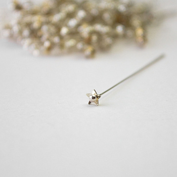 Пин металлический с шаровой головкой 0,51х50,8мм (144 шт.), цвет серебро