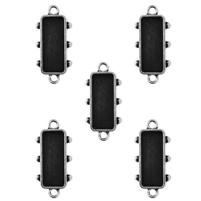 Заготовка для украшения Прямоугольники 1 - 5шт (Серебро)