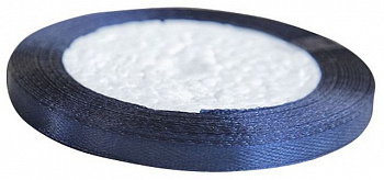 Лента атласная 23 м, ширина 6 мм (1/4 дюйма) цв.0038 т.синий(2шт.)