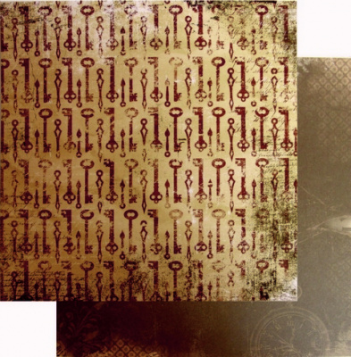 Лист бумаги Bo Bunny 12TU684 «Timepiece Moments» 30х30см