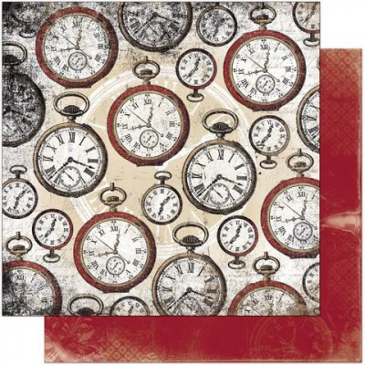 Лист бумаги Bo Bunny 12TT677 «Timepiece Tick Tock» 30х30см