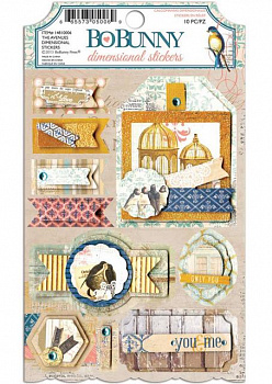Набор объемных наклеек  BoBunny 14810006 «The Avenues» 10шт.
