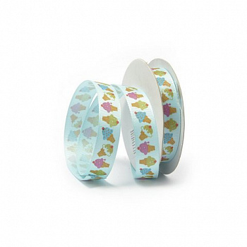 Лента декоративная арт.TBY.ЛРР.ТХ- 18,4 репсовая  шир.1,5см цв. бирюза  уп.9,14м