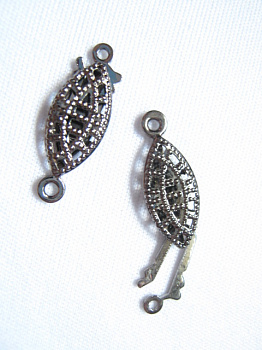 Замок для 1-й цепочки рыбка "Zlatka "DC-024 №3 цвет под черный никель, 20 мм 