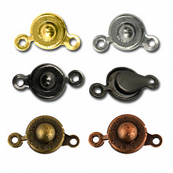 Замок для бус "Zlatka" DC-020/5  шар, №05 под медь (5 шт./упак.)