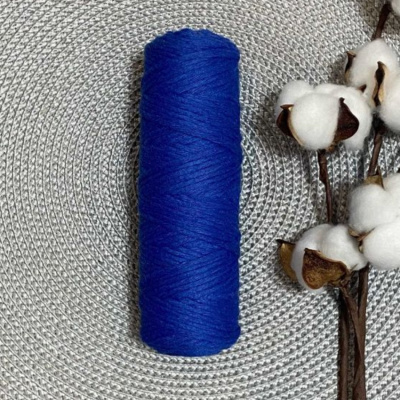 Шпагат хлопковый крученый 2мм (синий) 100м