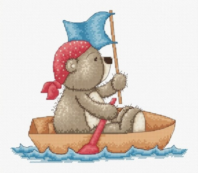 Набор для вышивания «Luca-S» B1039 Медвежонок Bruno, 20.5 х 18 см