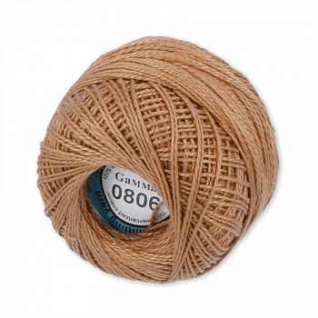 Пряжа "Gamma" Ирис 100% хлопок 10 х 10 г  (0806, темно-бежевый)
