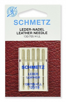 Иглы для кожи 130/705H LL № 120/19, 5 шт. Schmetz 0701188