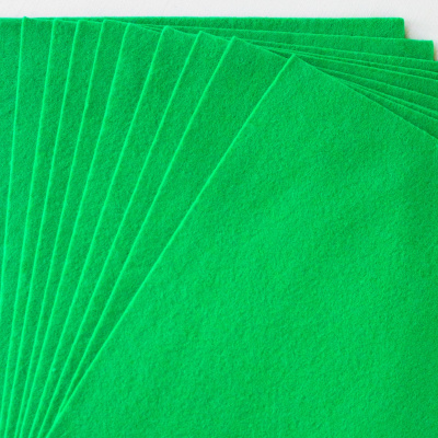 Фетр декоративный "Рукоделие" 180г, 2мм (ярко-зеленый)