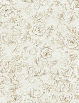 Ткань Timeless Treasures 100% хлопок, ширина 110 см, Paris-C3790-Cream