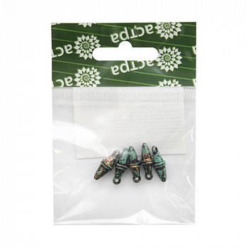 Бусины декоративные "Астра" 2823, 15*6 мм, 5 шт./упак. 