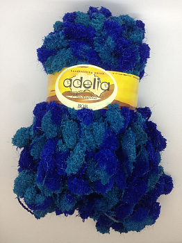 Боб, пряжа для ручного вязания  (13, сине-бирюзовый)