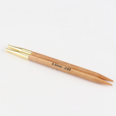 Спицы съемные деревянные Basix KnitPro, для тросика 35-126 см, 5,50 мм 35638