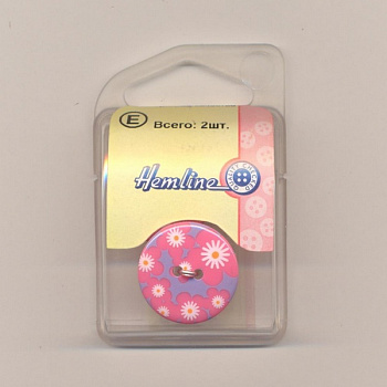 Пуговица Hemline "Prints" 23 мм, 2 шт/упак