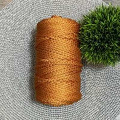 Шнур полиэфирный 5 мм с сердечником (оранжевый) 50м (51)