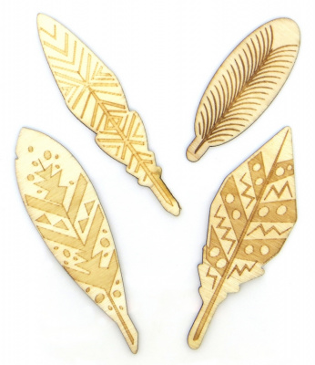 Деревянные элементы "Рукоделие" WT-111 Перья