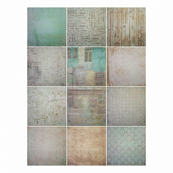 Набор бумаги для скрапбукинга односторонней Рукоделие NBKM-07 "Ностальгия" ( 12 листов)