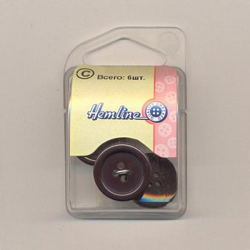 Пуговица Hemline "Basic" 20 мм, 6 шт/упак