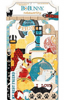 Набор вырубок BoBunny 15713204  "Happy Tails Noteworthy"