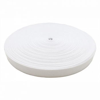 Резинка вязаная, ширина 20мм, длина 40м, белая, RV2040B