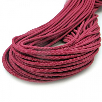 Резинка шляпная круглая  Ас 3мм  бордовая ( упак. 25 м.)
