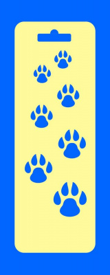 Трафарет №13 Следы 7х20 см