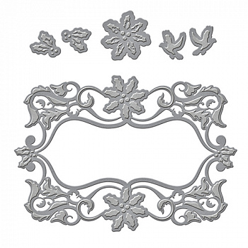 Набор ножей Spellbinders® Shapeabilities® «Праздник: Рамка с рождественскими голубями»