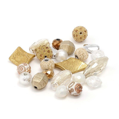 Набор декоративных бусин "Inspirations" 7066 Белое золото