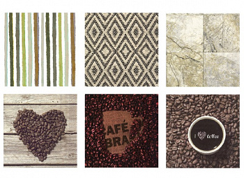 Салфетки бумажные "Love2art"ассорти  SDS №61 33х33 6 шт. "Аромат кофе"