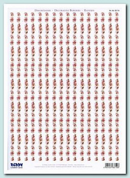 Фон бумажный для аппликаций  210х297мм ,Красные розы