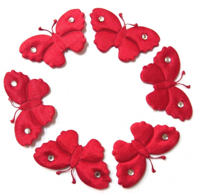 Аппликация мотылек со стразами