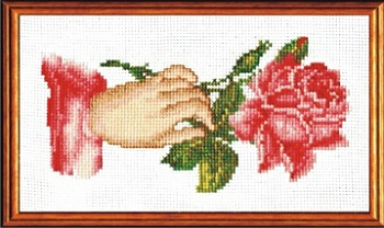 Набор для вышивания "Сделай своими руками" Роза в подарок 