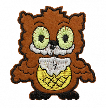 Термоаппликация Hobby&Pro "Совенок" BA1006, 6 х 7 см.