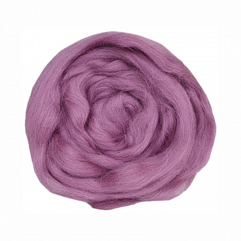 Лента для валяния 100% полутонкая шерсть 500 г ( 50 г.х 10 шт.) 132, роза сухая