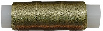 Нитки "Gamma" металлизир. MY-02 100% полиэстер 12 х 100 м, цв. под св.золото