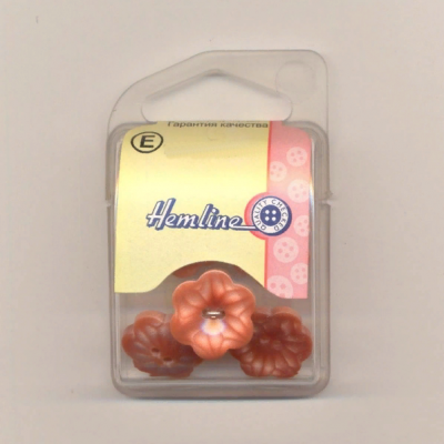 Пуговица Hemline "Novelty" d = 18 мм оранжевый (4шт/уп)