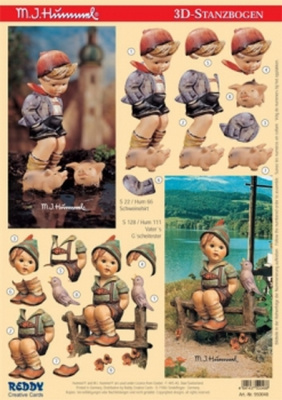 Аппликация "Хуммель"бумажная  вырубная  для объемных рисунков, 210х297 мм