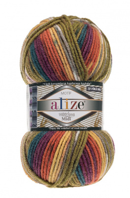 Суперлана миди мотив (SUPERLANA MIDI MOTIF), пряжа для ручного вязания  