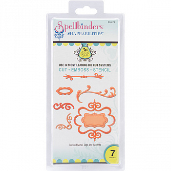 Набор ножей Spellbinders® Shapeabilities® "Витые металлические теги и узоры"