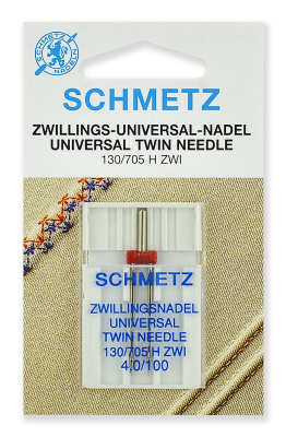 Иглы стандартные двойные 130/705H ZWI № 100/4.0, 1 шт. Schmetz 0702335