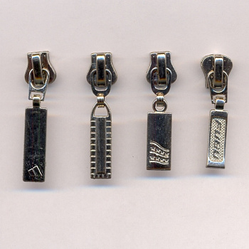 Бегунок на тракторную молнию тип 5 никель уп- 50шт