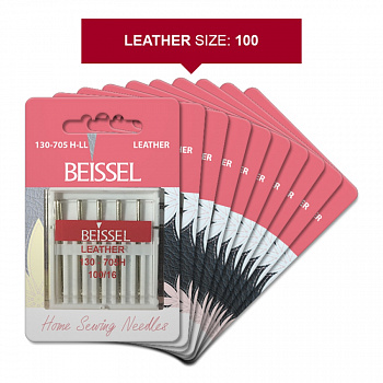 Иглы д/бытовых швейных машин для кожи (Leather),5 шт, № 100, 130-705 H-LL/блистер, BEISSEL