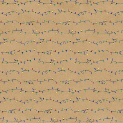 Упаковочная бумага-крафт "Stilerra" NWPK-01, 100 х 70 см, цвет: 07 Гирлянда