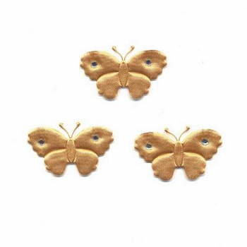 Аппликация мотылек со стразами (горчичный)