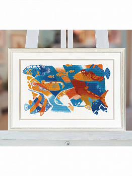 Набор для вышивания «Овен» 1465 "Синее-синее,Красное море" 40 х 24см