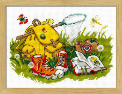 Набор для вышивания «Сотвори Сама» 1718 Отдых на траве 24*18 см